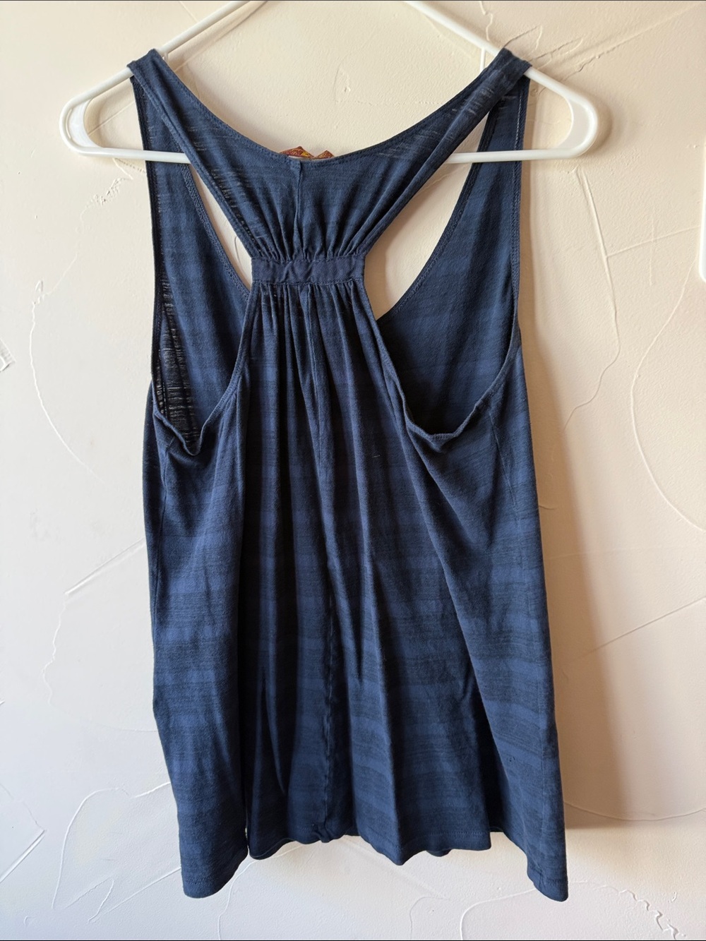 7 For All Mankind Navy Striped Racerback Tank - Picture 3 of 3